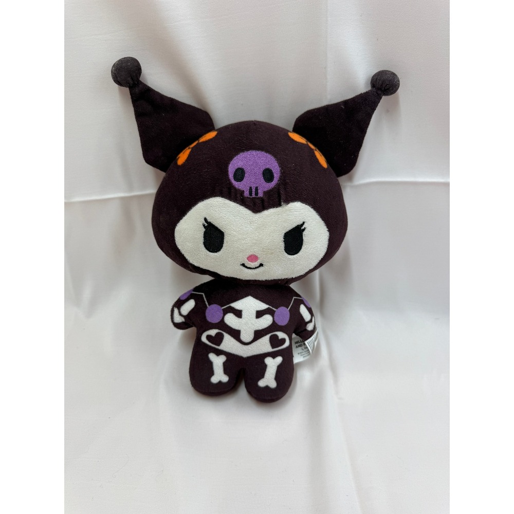 Sanrio Unisex Kuromi Skeleton Plush 11in Black Purple Halloween Spooky Goth